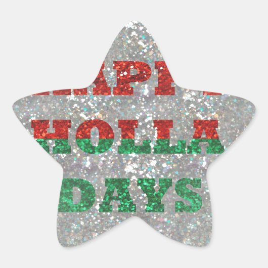 Weihnachtsfeiertage Stern-Aufkleber (Vorderseite)