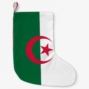Weihnachtsfeiertage Strumpf unter algerischer Flag Kleiner Weihnachtsstrumpf
