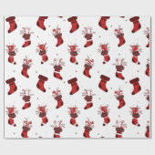 Weihnachtsfeiertage Strümpfe Geschenkpapier (Flach)