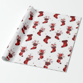 Weihnachtsfeiertage Strümpfe Geschenkpapier (Ungerollt)