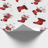 Weihnachtsfeiertage Strümpfe Geschenkpapier (Ecke)