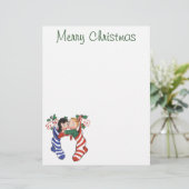 Weihnachtsfeiertage Strümpfe mit Niedlichen Kinder (Stehend Vorderseite)