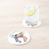 Weihnachtsfeiertage Strümpfe mit Niedlichen Kinder Getränkeuntersetzer (Seite)