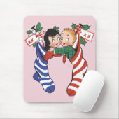 Weihnachtsfeiertage Strümpfe mit Niedlichen Kinder Mousepad (Mit Mouse)