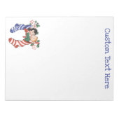 Weihnachtsfeiertage Strümpfe mit Niedlichen Kinder Notizblock (Vorderseite)