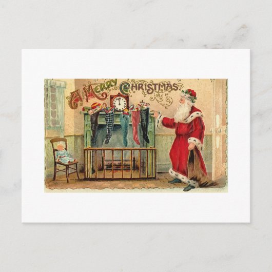 Weihnachtsfeiertage Strümpfe Postkarte (Vorderseite)
