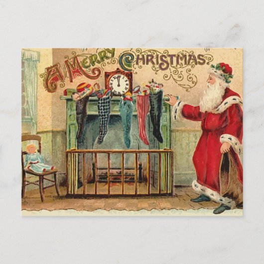 Weihnachtsfeiertage Strümpfe Postkarte (Vorderseite)