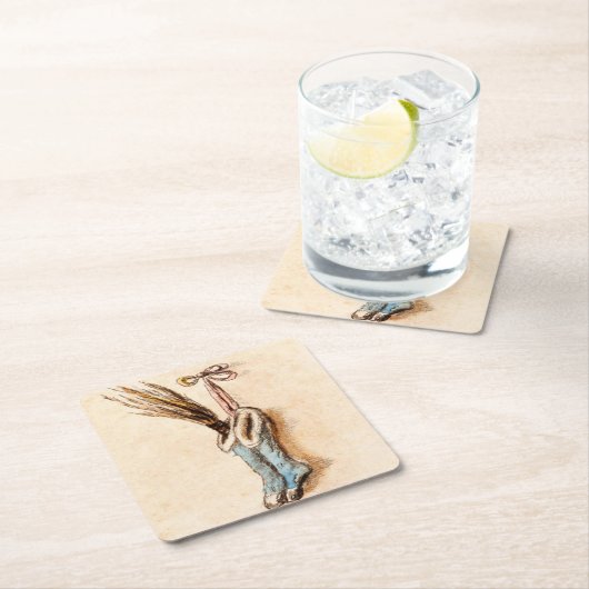 Weihnachtsfeiertage Strümpfe Rechteckiger Pappuntersetzer (Vor Ort)