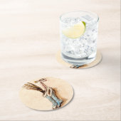 Weihnachtsfeiertage Strümpfe Runder Pappuntersetzer (Vor Ort)