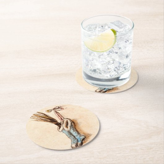 Weihnachtsfeiertage Strümpfe Runder Pappuntersetzer (Vor Ort)