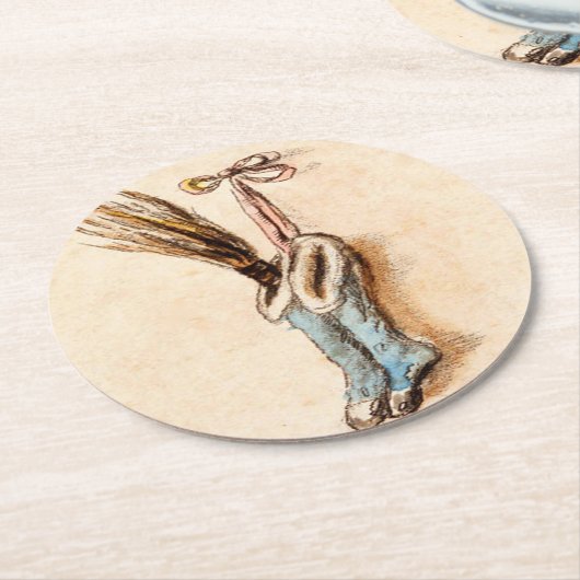 Weihnachtsfeiertage Strümpfe Runder Pappuntersetzer (Angewinkelt)