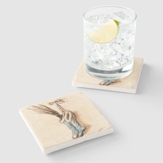 Weihnachtsfeiertage Strümpfe Steinuntersetzer (Seitenansicht)