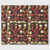 Weihnachtsfeiertage Strümpfe | Urlaub Geschenkpapier (Flach)