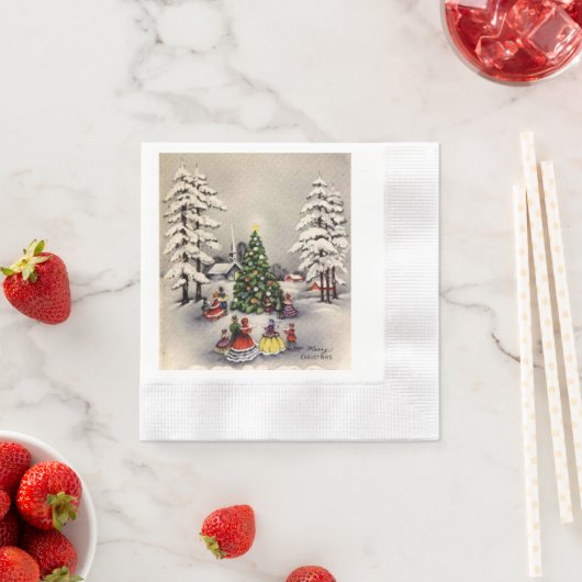 Weihnachtsfeiertage Szene Napkins Serviette (Beispiel)