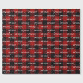 Weihnachtsfeiertage Text auf Kariert Geschenkpapier (Flach)