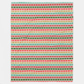 Weihnachtsfeiertage und -farben fleecedecke (Vorderseite)