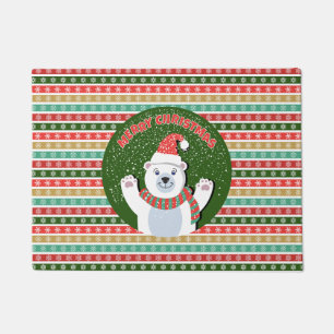 Weihnachtsfeiertage und -farben fußmatte