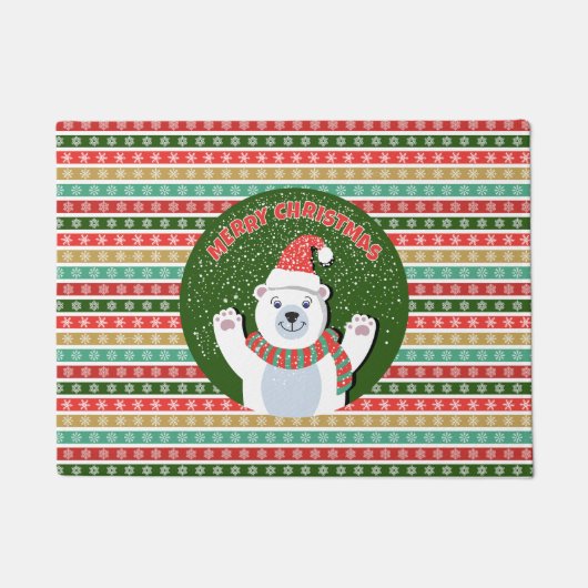 Weihnachtsfeiertage und -farben fußmatte (Vorderseite)