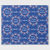 Weihnachtsfeiertage und Geschenke Personalisiert Geschenkpapier (Flach)