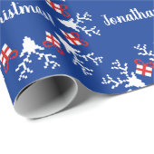 Weihnachtsfeiertage und Geschenke Personalisiert Geschenkpapier (Rolleneckpunkt)