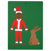 Weihnachtsfeiertage und Jackalope Klemmbrett (Rückseite)