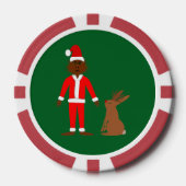 Weihnachtsfeiertage und Jackalope Pokerchips (Vorderseite)