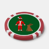 Weihnachtsfeiertage und Jackalope Pokerchips (Einzeln)
