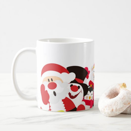 Weihnachtsfeiertage und Weihnachtsfeiertage Tasse (Mit Donut)