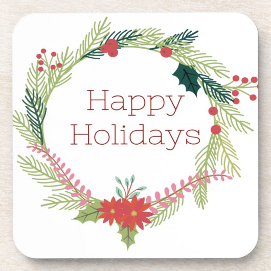 Weihnachtsfeiertage Untersetzer (Vorderseite)