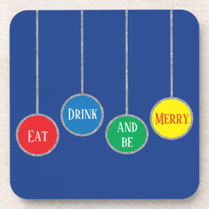 Weihnachtsfeiertage Untersetzer Farbenfrohe Orname