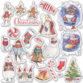 Weihnachtsfeiertage Vintag Kids Bullet Journal Aufkleber (Vorderseite)