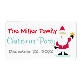 Weihnachtsfeiertage Wasserflaschen Labels