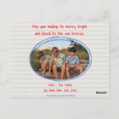 Weihnachtsfeiertage Weihnachts-Foto Postkarte (Rückseite)