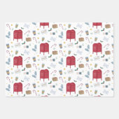 Weihnachtsfeiertage Weihnachtsbriefe an den Weihna Geschenkpapier Set (Vorderseite)