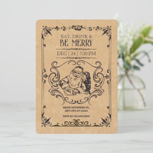 Weihnachtsfeiertage Weihnachtsfeiertag Einladung (Stehend Vorderseite)