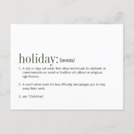 Weihnachtsfeiertage - Weihnachtsfeiertag - Postkar Feiertagspostkarte