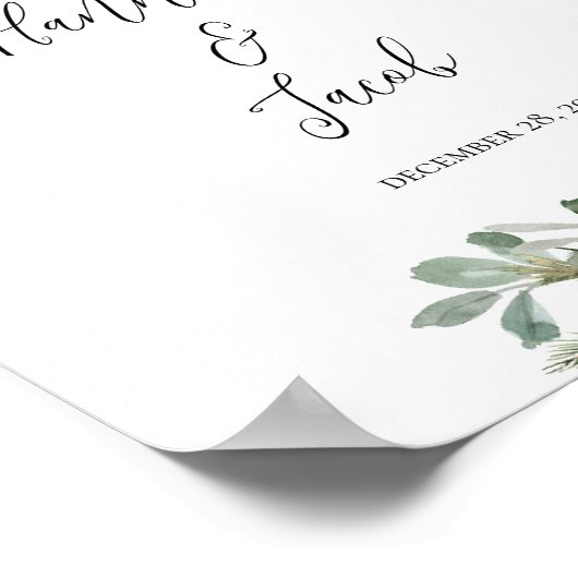 Weihnachtsfeiertage Willkommenszeichen Poster (Ecke)