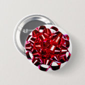 Weihnachtsfeiertage Winter Rotes Weihnachtsband Button (Vorne & Hinten)