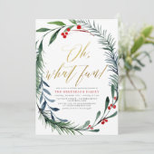 Weihnachtsfeiertage Winterberry Weihnachtsfeiertag Feiertagskarte (Stehend Vorderseite)