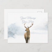Weihnachtsfeiertage Winterstag Elegantes Skript Postkarte (Vorne/Hinten)