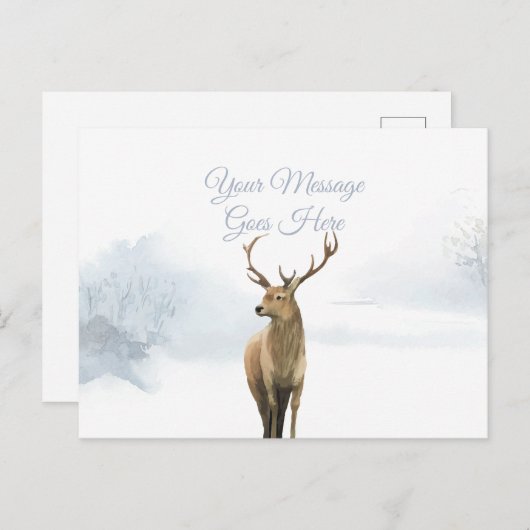 Weihnachtsfeiertage Winterstag Elegantes Skript Postkarte (Vorne/Hinten)