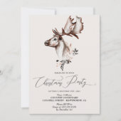 Weihnachtsfeiertage Wintertier Einladung (Vorderseite)