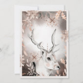 Weihnachtsfeiertage Wintertier Einladung (Rückseite)