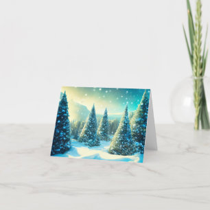 Weihnachtsfeiertage Winterwunderland Persönlich ge Feiertagskarte