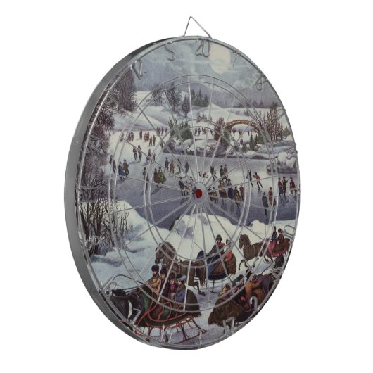 Weihnachtsfeiertage, Zentralpark im Winter Dartscheibe (Vorderseite Links)