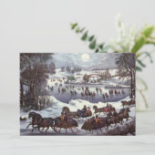 Weihnachtsfeiertage, Zentralpark im Winter Einladung (Stehend Vorderseite)