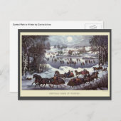 Weihnachtsfeiertage, Zentralpark im Winter Feiertagspostkarte (Vorne/Hinten)