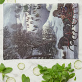 Weihnachtsfeiertage, Zentralpark im Winter Geschirrtuch (Gefaltet)