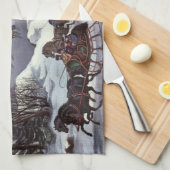 Weihnachtsfeiertage, Zentralpark im Winter Geschirrtuch (Viertel Falte)