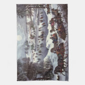 Weihnachtsfeiertage, Zentralpark im Winter Geschirrtuch (Vertikal)